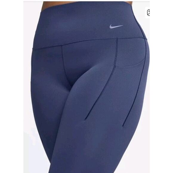 Nike Universa Dri-Fit Women's High-Waisted 7/8 Leggings Blue Size Large - Picture 2 of 10